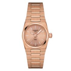 Tissot PRX 25mm Nude Diamond Dial Carnation Gold PVD Stainless Steel Bracelet Watch - T1370103350600