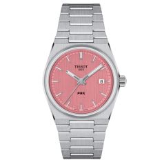 Tissot PRX Pink Dial Stainless Steel Bracelet Watch 35mm - T1372101133100