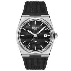 Tissot PRX Powermatic 80 Blue Dial Black Rubber Strap Watch | 40mm |  T1374071704100 | REEDS Jewelers
