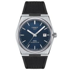 Tissot PRX Powermatic 80 Blue Dial Black Rubber Strap Watch | 40mm | T1374071704100