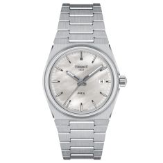 Tissot PRX Quarts White Mother of Pearl Dial Stainless Steel Watch 35mm - T1372101111100