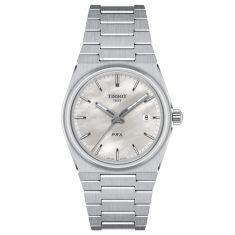 Tissot PRX Quartz White Mother of Pearl Dial Stainless Steel Watch 35mm - T1372101111100