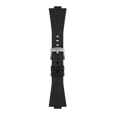 Tissot PRX Quartz Black Dial Black Rubber Strap Watch 40mm - T1374101705100