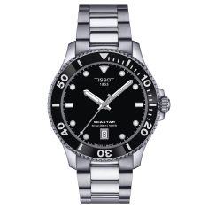 Tissot Seastar 1000 Black Dial Stainless Steel Bracelet Watch 40 mm - T1204101105100
