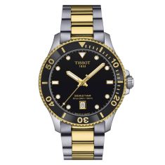 Tissot Seastar 1000 Black Dial Two-Tone Stainless Steel Bracelet Watch 40mm - T1204102205100