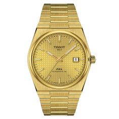 Tissot T- Classic PRX Powermatic 80 Champagne Dial Gold-Tone Stainless Steel Bracelet Watch | 40mm | T1374073302100