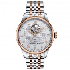Tissot T-Classic Le Locle Powermatic 80 Open Heart Silver-Tone Dial Two-Tone Stainless Steel Watch | T0064072203302