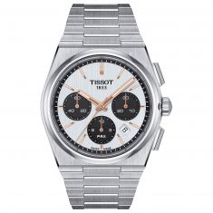 Tissot T-Classic PRX Automatic Chronograph White Dial Stainless Steel Watch | 42mm | T1374271101100