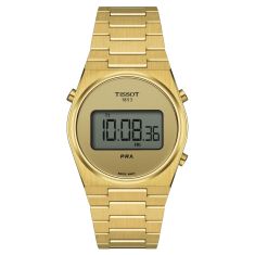 Tissot T-Classic PRX Champagne Dial Gold-Tone Stainless Steel Bracelet Watch | 35mm | T1372633302000