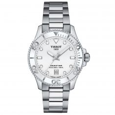 Tissot T-Sport Seastar 1000 Quartz Diver Mother-of-Pearl Dial White  Silicone Strap Watch | 36mm | T1202101711600 | REEDS Jewelers