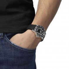 Tissot T-Sport Supersport Gent Black Dial Rubber Strap Watch 44mm - T1256101705100