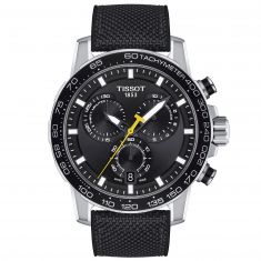 Tissot T-Sport Supersport Quartz Chrono Black Leather Strap Watch | 46mm | T1256171705102