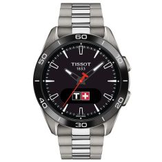 Tissot T-Touch Connect Solar Sport Black Dial Grey Titanium Bracelet Watch 43.75mm - T1534204405100