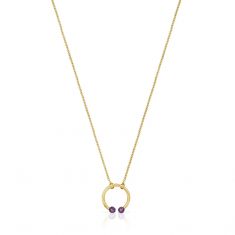TOUS Batala Amethyst Gold-Plated Necklace