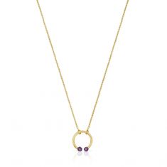 TOUS Batala Amethyst Gold-Plated Necklace