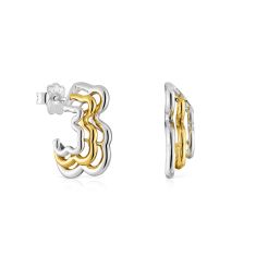 TOUS Bickie Triple Bear Two-Tone Earrings