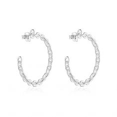 TOUS Calin Sterling Silver Hoop Earrings