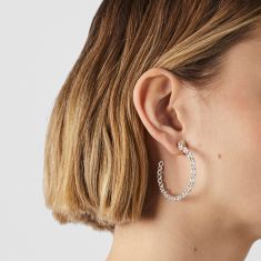 TOUS Calin Sterling Silver Hoop Earrings