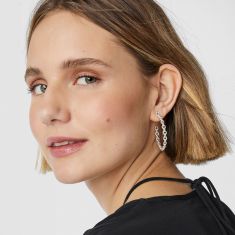TOUS Calin Sterling Silver Hoop Earrings