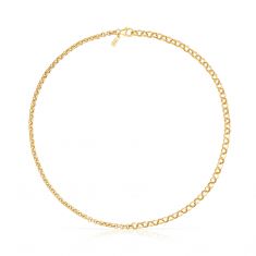 TOUS Calin Yellow Gold-Plated Round Rings Choker Necklace