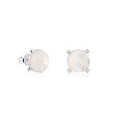 TOUS Color Pills Mother of Pearl Sterling Silver Stud Earrings