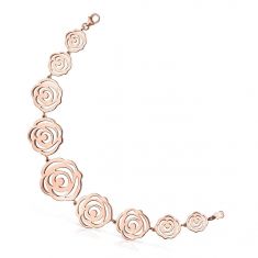TOUS Floral Station Rose Gold-Plated Link Bracelet
