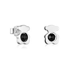TOUS I-Bear Black Onyx and Sterling Silver Stud Earrings