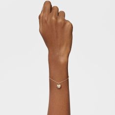TOUS Lligat Rhodolite Gold Plated Heart Bolo Bracelet