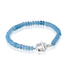 TOUS Manifesto Blue Chalcedony Sterling Silver Bracelet