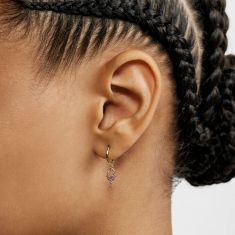 TOUS Manifesto Multi-Stone Yellow Gold Single Drop Earring