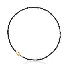 TOUS Manifesto Onyx Gold-Plated Necklace