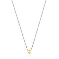TOUS My Other Half Heart Short Two-Tone Necklace