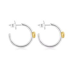 TOUS My Other Half Heart Two-Tone Hoop Earrings