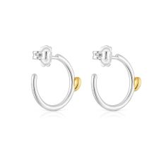 TOUS My Other Half Heart Two-Tone Hoop Earrings
