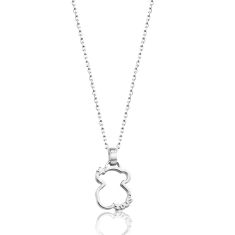 image of TOUS Silueta Bear Sterling Silver Pendant Necklace with sku:20511176