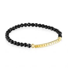 TOUS Straight Bar Black Onyx Elastic Bracelet