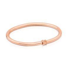 TOUS Warm Rose Gold Plated Bangle Bracelet REEDS Jewelers