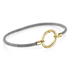 TOUS Yellow Gold and Stainless Steel Hold Bracelet