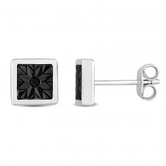 Diamond accent stud earrings in sterling silver discount