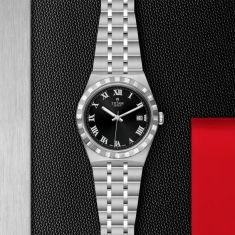 TUDOR Royal Black Dial Stainless Steel Watch | 38mm | M28500-0003