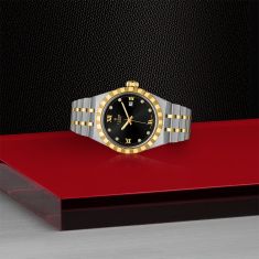 TUDOR Royal Diamond-Set Black Dial Stainless Steel and Yellow Gold Watch | 28mm | M28303-0005