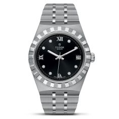 TUDOR Royal Diamond-Set Black Dial Stainless Steel Watch | 34mm | M28400-0004