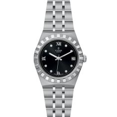 TUDOR Royal Diamond-Set Black Dial Stainless Steel Watch | 34mm | M28400-0004