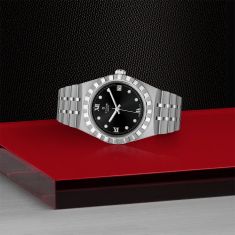 TUDOR Royal Diamond-Set Black Dial Stainless Steel Watch | 34mm | M28400-0004