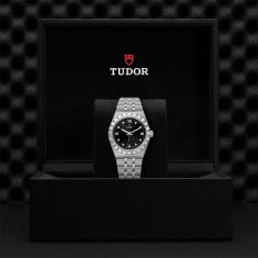 TUDOR Royal Diamond-Set Black Dial Stainless Steel Watch | 34mm | M28400-0004