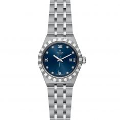 TUDOR Royal Diamond-Set Blue Dial Stainless Steel Watch | 28mm | M28300-0007