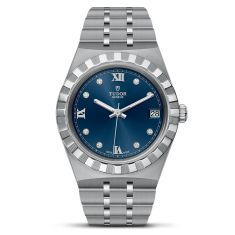 TUDOR Royal Diamond-Set Blue Dial Stainless Steel Watch | 34mm | M28400-0007