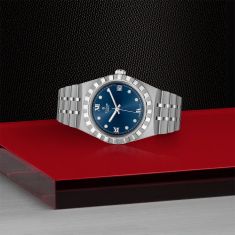 TUDOR Royal Diamond-Set Blue Dial Stainless Steel Watch | 34mm | M28400-0007