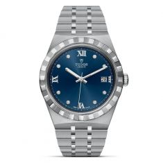 TUDOR Royal Diamond-Set Blue Dial Stainless Steel Watch | 38mm | M28500-0006