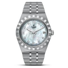 TUDOR Royal Diamond-Set Mother of Pearl Dial Stainless Steel Watch 34mm - M28400-0005